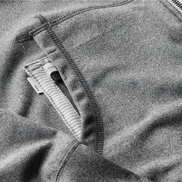 Vuori Movement Hoodie Athletic Full Zip Jacket In Heathered Gray, Size Medium - Picture 3 of 8